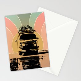 Surfboard Bus Stationery Card