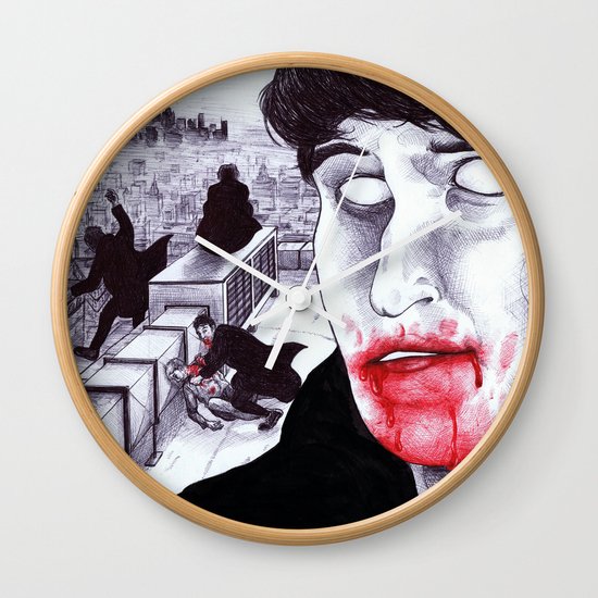 "Modern Vampires of the City" by Cap Blackard Wall Clock