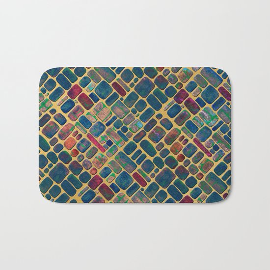 Abstract Tile Mosaic 2 Bath Mat