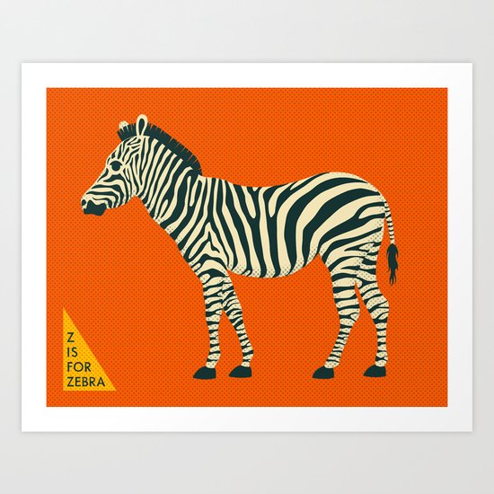 Z is for Zebra Art Print