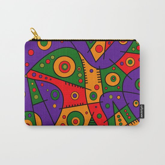 Abstract #240 Pizza Party Carry-All Pouch