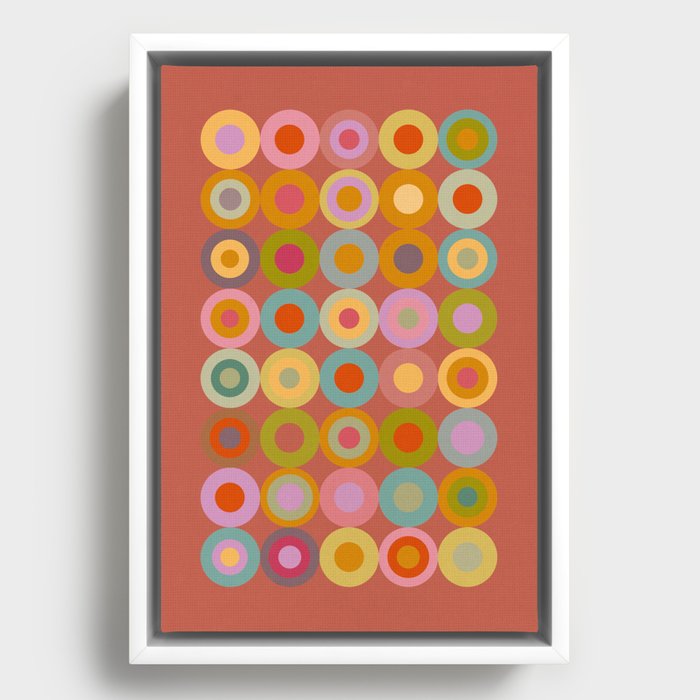 Venetian glass circle abstract Framed Canvas