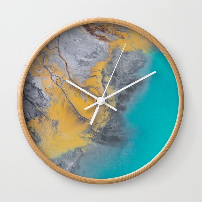 Turquoise World Wall Clock