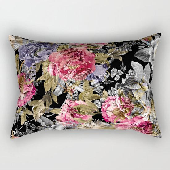 Seamless Floral Pattern Rectangular Pillow