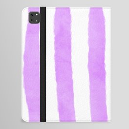 Watercolor Vertical Lines With White 39 iPad Folio Case