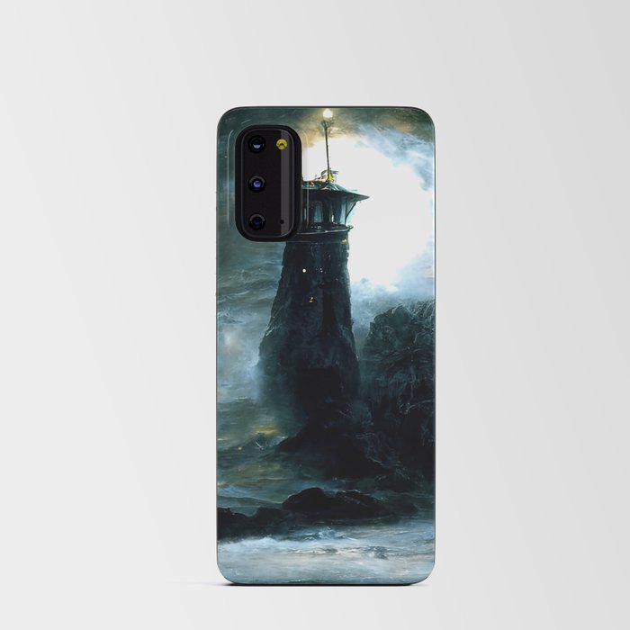 A lighthouse in the storm Android Card Case