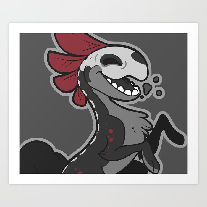 Mochi Raptor Bones Art Print By Auburntale Society6 Best deals and free shipping. mochi raptor bones art print by auburntale