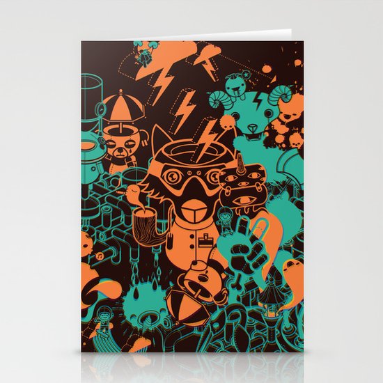 Dream Factory Orange and Blue Stationery Cards