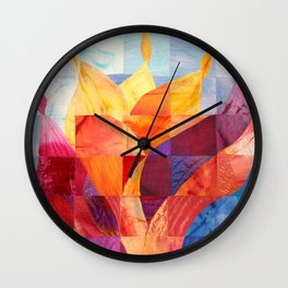 Fire (originally in quilted silk) Wall Clock