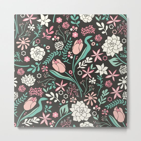 Tulip flowerbed Metal Print