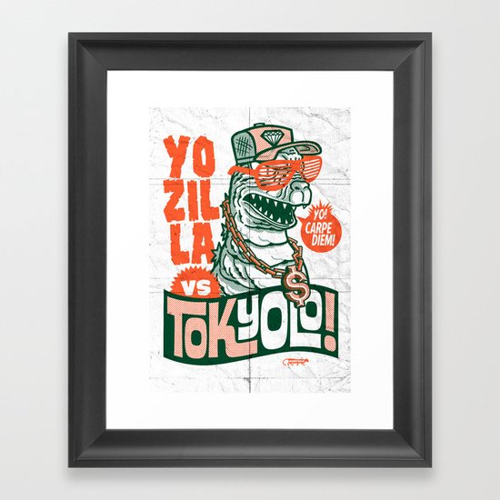 Tokyolo (YOZILLA variant) Framed Art Print