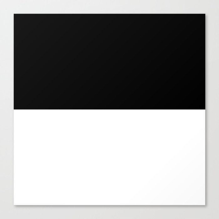 Black and white - Half and Half Split Canvas Print by Abstract Black and  White | Society6