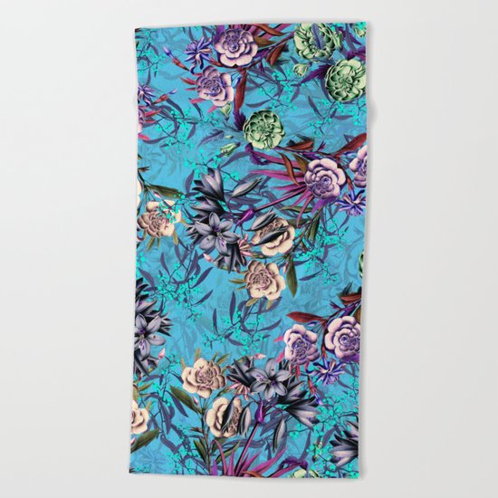 FLORAL PATTERN VII Beach Towel