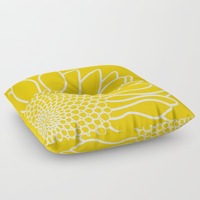 Sunflower Cheerfulness Floor Pillow