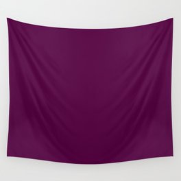 Claret Purple Solid Color Popular Hues Patternless Shades of Purple Collection - Hex Value #53013F Wall Tapestry