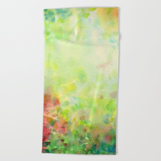 Green Mystical Spring Beach Towel
