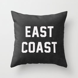 East Coast - black Throw Pillow