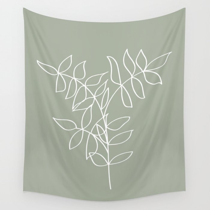 Green plant hotsell tapestry