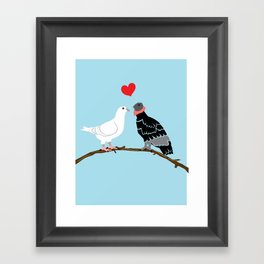 Love happens Framed Art Print