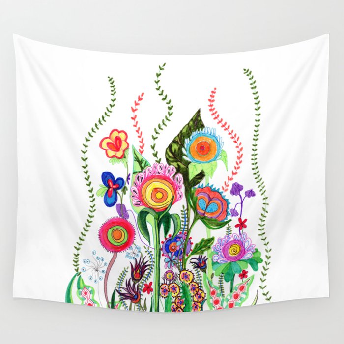 FLOWERS IN MEXICO Wall Tapestry
