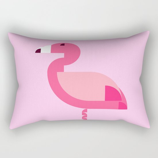 Geometric flamingo Rectangular Pillow