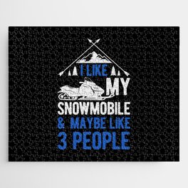 Funny Snowmobile Lover Jigsaw Puzzle