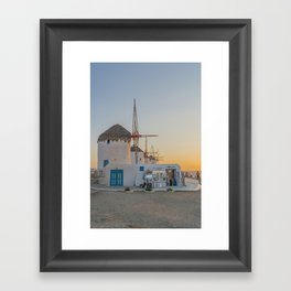 Mykonos Windmills by Pupina Framed Art Print
