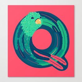 Q for Quetzal Canvas Print