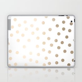 Simply Dots in White Gold Sands Laptop Skin