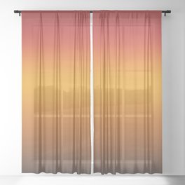 Australian Sunset Ombre Gradient  Sheer Curtain