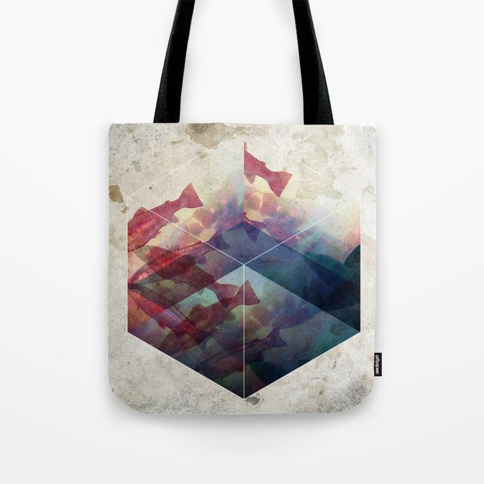 Red and Blue Tote Bag