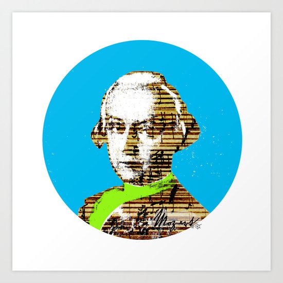 Mozart Kugel Blue Art Print