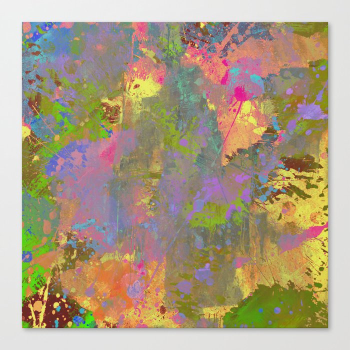 Messy Art Ii Abstract Pastel Coloured Artwork In A Random Chaotic Messy Style Canvas Print By Printpix Society6