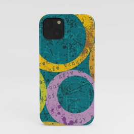 Abstract Retro With Purple And Yellow iPhone Case