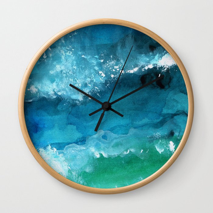 Ocean Blue Wall Clock