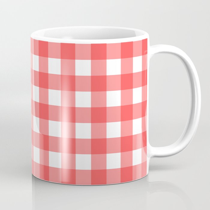 Plaid (Red & White Pattern) Coffee Mug