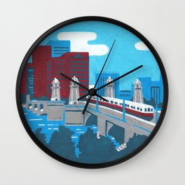Longfellow Bridge and the Charles - Boston Landmark Series Wall Clock