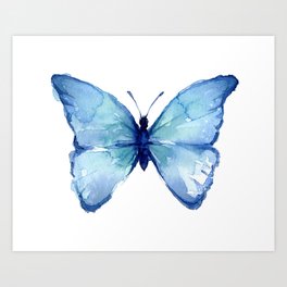 Blue Watercolor Art Prints For Any Decor Style Society6