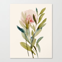 Abstract Watercolor Flower Bouqet Canvas Print