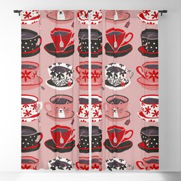 Tea Time – Pink & Red Blackout Curtain