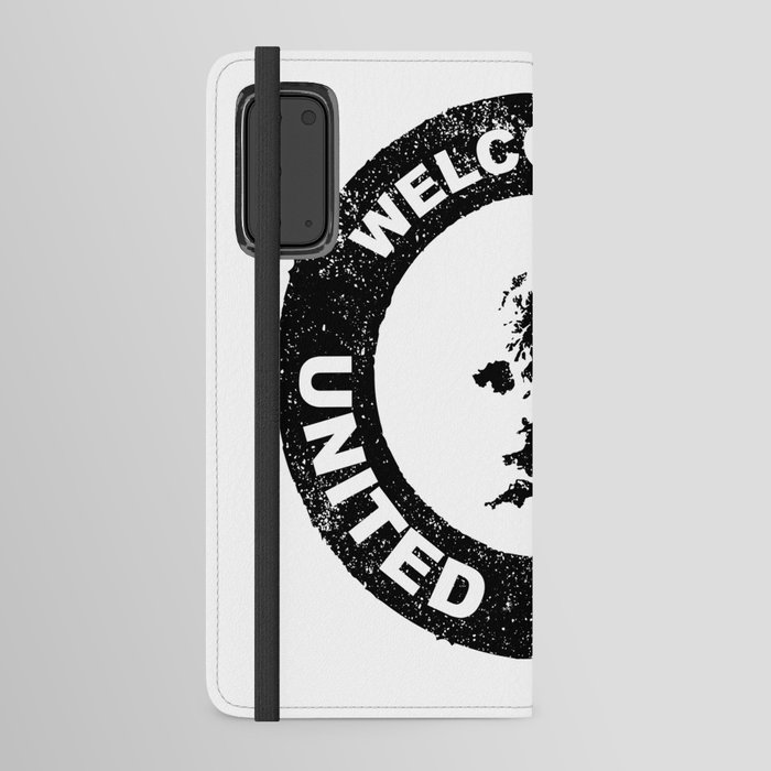 Rubber Ink Stamp Welcome To United KIngdom Android Wallet Case