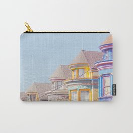 Haight Ashbury Victorian Houses - San Francisco Photography Carry-All Pouch | Haight, Architecture, Haightashbury, Minimalist, California, Photo, Digital, Usa, Sanfrancisco, America 