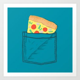 Emergency supply - pocket pizza Art Print