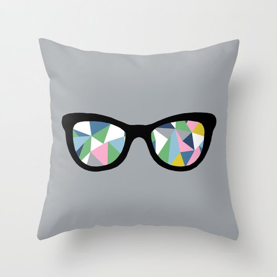 Abstract Eyes Throw Pillow