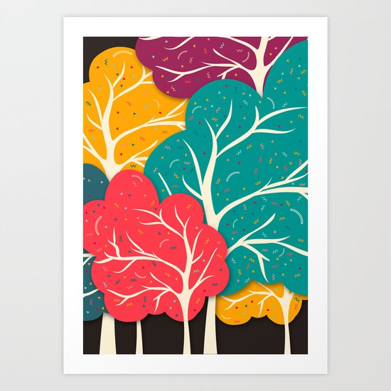 Happy Forest Art Print
