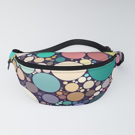 Many Sizes and Colors Peacock Palette Polka Dots Pattern Design Fanny Pack