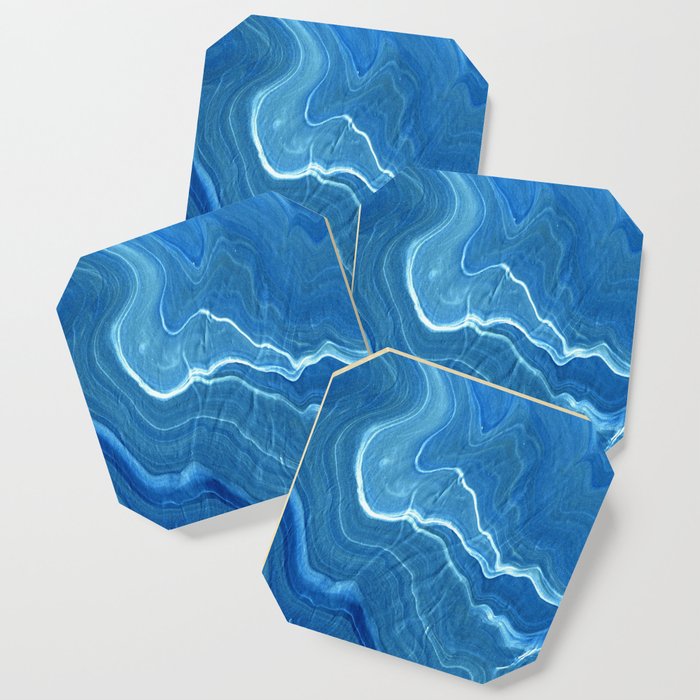 Blue Marble Abstraction Coaster