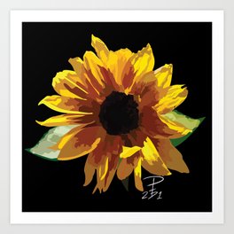 Sunny Flower Dos (DARK) Art Print
