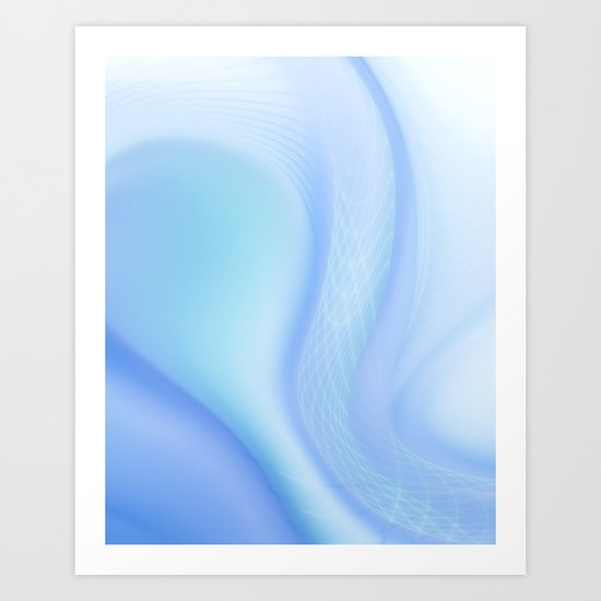 Soft Blue Wave Art Print