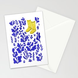 blue garden Stationery Cards